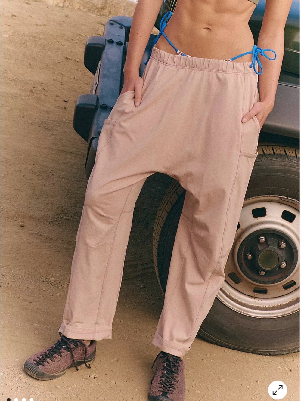 FP Movement by Free People Dusty Rose Wide-Leg Harem Pants